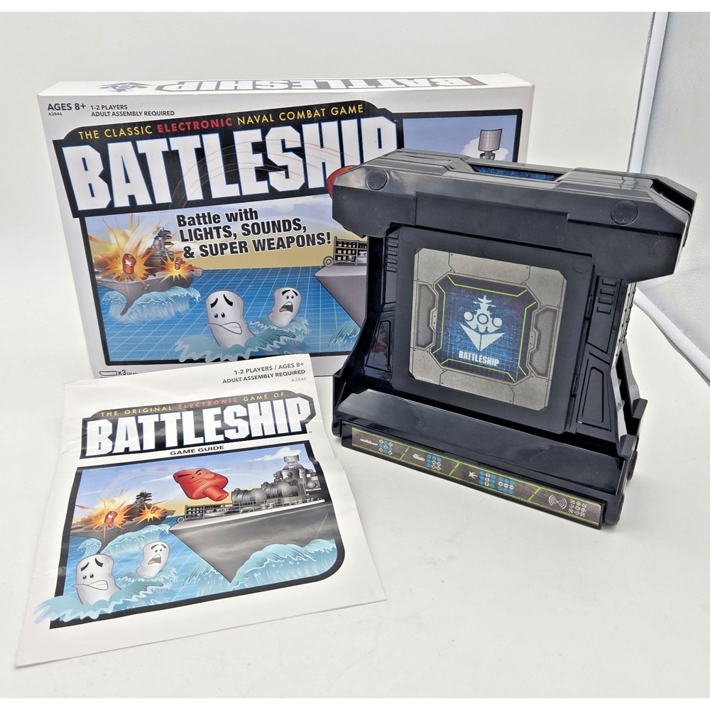 Battleship The Classic Electronic Naval Combat Board Game Complete CIB - Tested